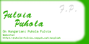 fulvia puhola business card